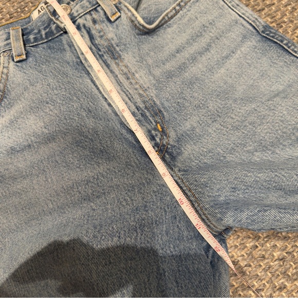Agolde Pinch Waste Blue Straight Jeans Vintage-Inspired High-Rise Size 23 - Picture 10 of 11